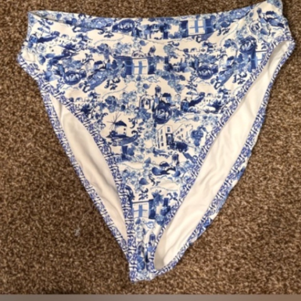 BYDEE blue and white alythia Florence bottom size large agapi collection